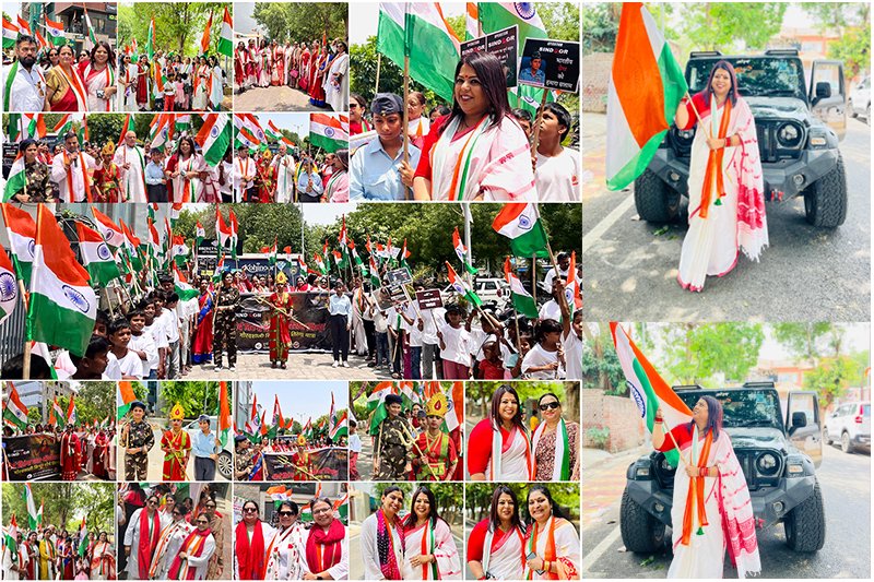 "Operation Sindoor" in retaliation to the recent terrorist attack in Pahalgam, Durga Saptashati led a "Shaurya Tiranga Yatra"